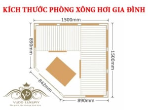 Kích thước phòng xông hơi gia đình 5